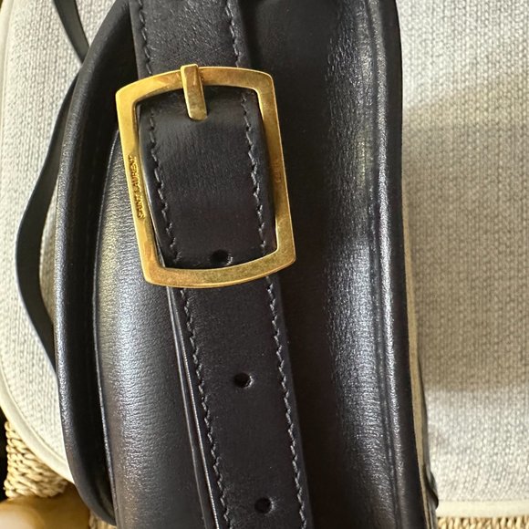 Saint Laurent Flap Satchel Monogram All Over Canvas & Leather - Excellent Cond. - Picture 4 of 13
